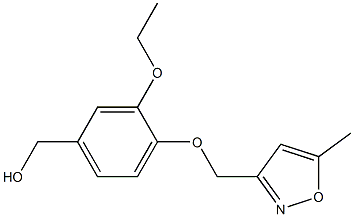 {3-ethoxy-4-[(5-methyl-1,2-oxazol-3-yl)methoxy]phenyl}methanol 结构式