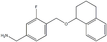 {3-fluoro-4-[(1,2,3,4-tetrahydronaphthalen-1-yloxy)methyl]phenyl}methanamine 结构式