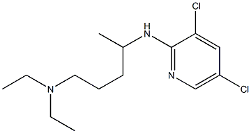 {4-[(3,5-dichloropyridin-2-yl)amino]pentyl}diethylamine 结构式