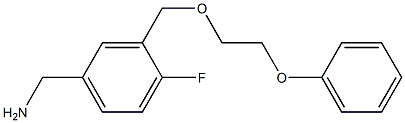 {4-fluoro-3-[(2-phenoxyethoxy)methyl]phenyl}methanamine 结构式