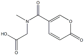 {methyl[(2-oxo-2H-pyran-5-yl)carbonyl]amino}acetic acid 结构式