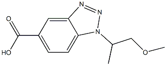 1-(1-methoxypropan-2-yl)-1H-1,2,3-benzotriazole-5-carboxylic acid 结构式