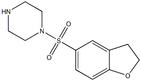 1-(2,3-dihydro-1-benzofuran-5-ylsulfonyl)piperazine 结构式