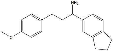 1-(2,3-dihydro-1H-inden-5-yl)-3-(4-methoxyphenyl)propan-1-amine 结构式