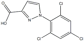 1-(2,4,6-trichlorophenyl)-1H-pyrazole-3-carboxylic acid 结构式