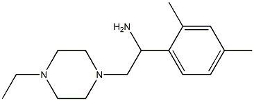 1-(2,4-dimethylphenyl)-2-(4-ethylpiperazin-1-yl)ethanamine 结构式