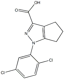 1-(2,5-dichlorophenyl)-1,4,5,6-tetrahydrocyclopenta[c]pyrazole-3-carboxylic acid 结构式