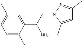 1-(2,5-dimethylphenyl)-2-(3,5-dimethyl-1H-pyrazol-1-yl)ethanamine 结构式