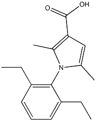 1-(2,6-diethylphenyl)-2,5-dimethyl-1H-pyrrole-3-carboxylic acid 结构式