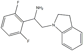 1-(2,6-difluorophenyl)-2-(2,3-dihydro-1H-indol-1-yl)ethanamine 结构式