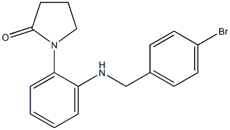 1-(2-{[(4-bromophenyl)methyl]amino}phenyl)pyrrolidin-2-one 结构式