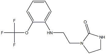 1-(2-{[2-(trifluoromethoxy)phenyl]amino}ethyl)imidazolidin-2-one 结构式