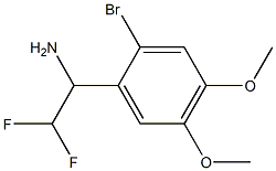 1-(2-bromo-4,5-dimethoxyphenyl)-2,2-difluoroethan-1-amine 结构式