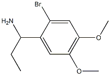 1-(2-bromo-4,5-dimethoxyphenyl)propan-1-amine 结构式