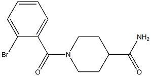 1-(2-bromobenzoyl)piperidine-4-carboxamide 结构式