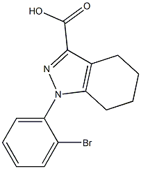 1-(2-bromophenyl)-4,5,6,7-tetrahydro-1H-indazole-3-carboxylic acid 结构式