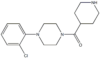 1-(2-chlorophenyl)-4-(piperidin-4-ylcarbonyl)piperazine 结构式