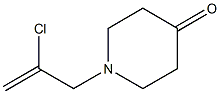 1-(2-chloroprop-2-enyl)piperidin-4-one 结构式