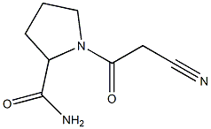 1-(2-cyanoacetyl)pyrrolidine-2-carboxamide 结构式