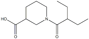 1-(2-ethylbutanoyl)piperidine-3-carboxylic acid 结构式