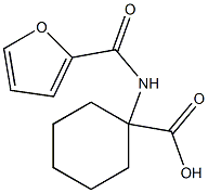 1-(2-furoylamino)cyclohexanecarboxylic acid 结构式