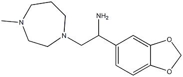 1-(2H-1,3-benzodioxol-5-yl)-2-(4-methyl-1,4-diazepan-1-yl)ethan-1-amine 结构式