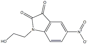 1-(2-hydroxyethyl)-5-nitro-2,3-dihydro-1H-indole-2,3-dione 结构式