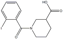 1-(2-iodobenzoyl)piperidine-3-carboxylic acid 结构式