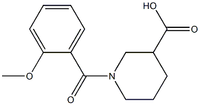 1-(2-methoxybenzoyl)piperidine-3-carboxylic acid 结构式