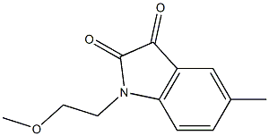 1-(2-methoxyethyl)-5-methyl-2,3-dihydro-1H-indole-2,3-dione 结构式