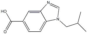 1-(2-methylpropyl)-1H-1,3-benzodiazole-5-carboxylic acid 结构式