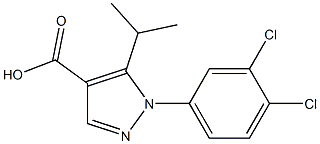 1-(3,4-dichlorophenyl)-5-(propan-2-yl)-1H-pyrazole-4-carboxylic acid 结构式