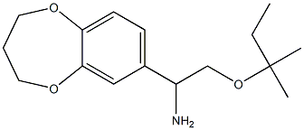 1-(3,4-dihydro-2H-1,5-benzodioxepin-7-yl)-2-[(2-methylbutan-2-yl)oxy]ethan-1-amine 结构式