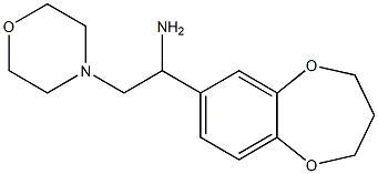 1-(3,4-dihydro-2H-1,5-benzodioxepin-7-yl)-2-morpholin-4-ylethanamine 结构式