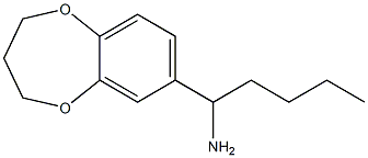 1-(3,4-dihydro-2H-1,5-benzodioxepin-7-yl)pentan-1-amine 结构式