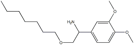 1-(3,4-dimethoxyphenyl)-2-(heptyloxy)ethan-1-amine 结构式