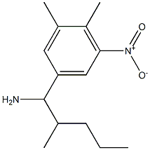 1-(3,4-dimethyl-5-nitrophenyl)-2-methylpentan-1-amine 结构式
