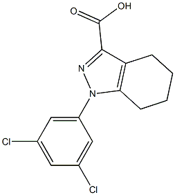 1-(3,5-dichlorophenyl)-4,5,6,7-tetrahydro-1H-indazole-3-carboxylic acid 结构式