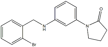 1-(3-{[(2-bromophenyl)methyl]amino}phenyl)pyrrolidin-2-one 结构式