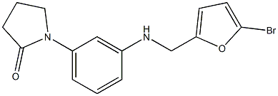 1-(3-{[(5-bromofuran-2-yl)methyl]amino}phenyl)pyrrolidin-2-one 结构式