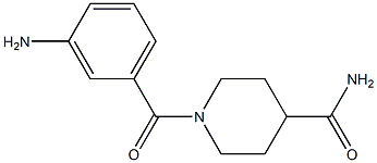 1-(3-aminobenzoyl)piperidine-4-carboxamide 结构式