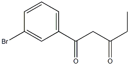 1-(3-bromophenyl)pentane-1,3-dione 结构式