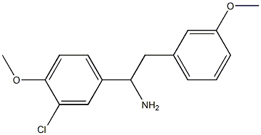 1-(3-chloro-4-methoxyphenyl)-2-(3-methoxyphenyl)ethan-1-amine 结构式