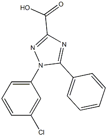 1-(3-chlorophenyl)-5-phenyl-1H-1,2,4-triazole-3-carboxylic acid 结构式