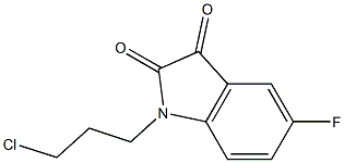 1-(3-chloropropyl)-5-fluoro-2,3-dihydro-1H-indole-2,3-dione 结构式