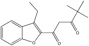 1-(3-ethyl-1-benzofuran-2-yl)-4,4-dimethylpentane-1,3-dione 结构式