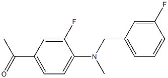 1-(3-fluoro-4-{[(3-fluorophenyl)methyl](methyl)amino}phenyl)ethan-1-one 结构式