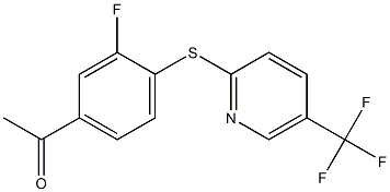 1-(3-fluoro-4-{[5-(trifluoromethyl)pyridin-2-yl]sulfanyl}phenyl)ethan-1-one 结构式