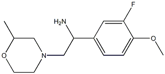 1-(3-fluoro-4-methoxyphenyl)-2-(2-methylmorpholin-4-yl)ethan-1-amine 结构式