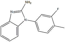 1-(3-fluoro-4-methylphenyl)-1H-1,3-benzodiazol-2-amine 结构式